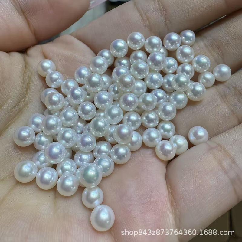 4.5-5mm Round Freshwater Pearls, Almost Flawless Luster, Bright White