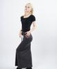 STARRYEYED Modal Banded H Long Skirt (Charcoal)