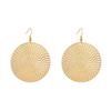 Nuovi Pendenti Orecchini Rotondi Grandi Geometrici Esagerati alla Moda in Oro per Donna Charme Retro Metallo Disco Rotondo Orecchini Gioielli
