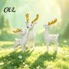 Small Animal Figure for Moss Micro Landscape 3 Pcs Mini Deer Figurines, Cute Woodland Decoration, Miniature Versatile Landscaping Accessory