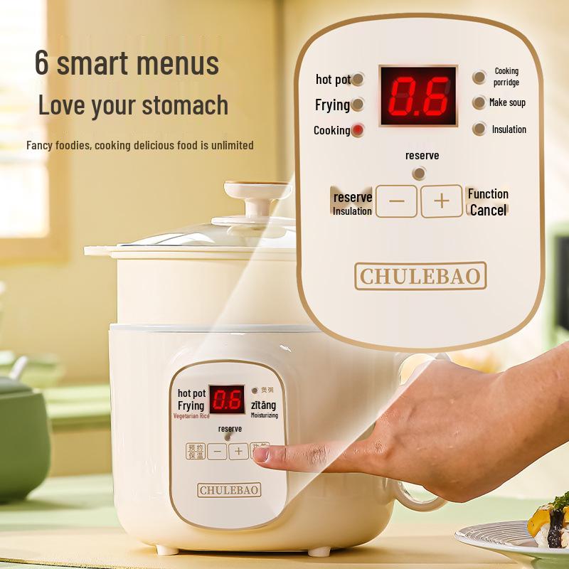 Fornello Elettrico Multifunzione: Zuppa, Porridge, Noodles, Riso, Hot Pot per 1-3 Persone