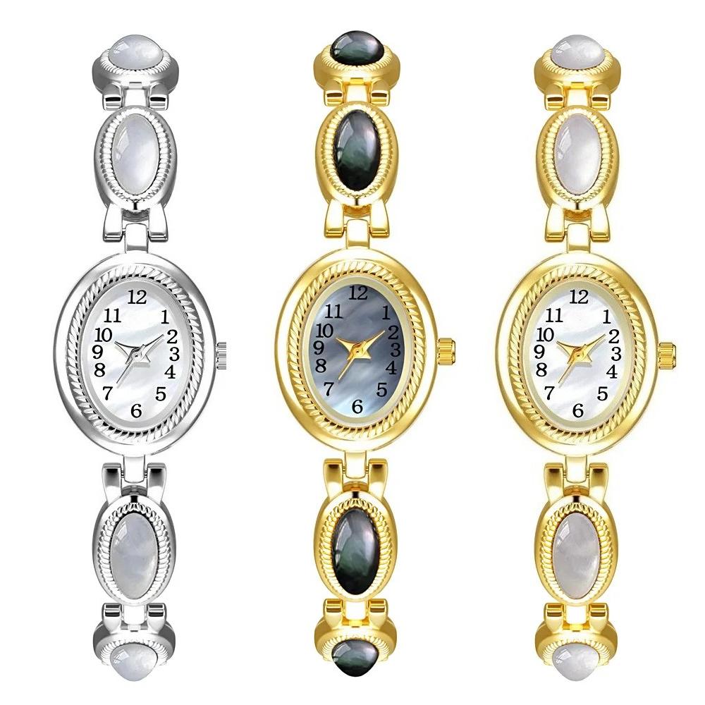 Vintage Watch Oval Quartz Waterproof Watches Women's Bracelet Wristwatch