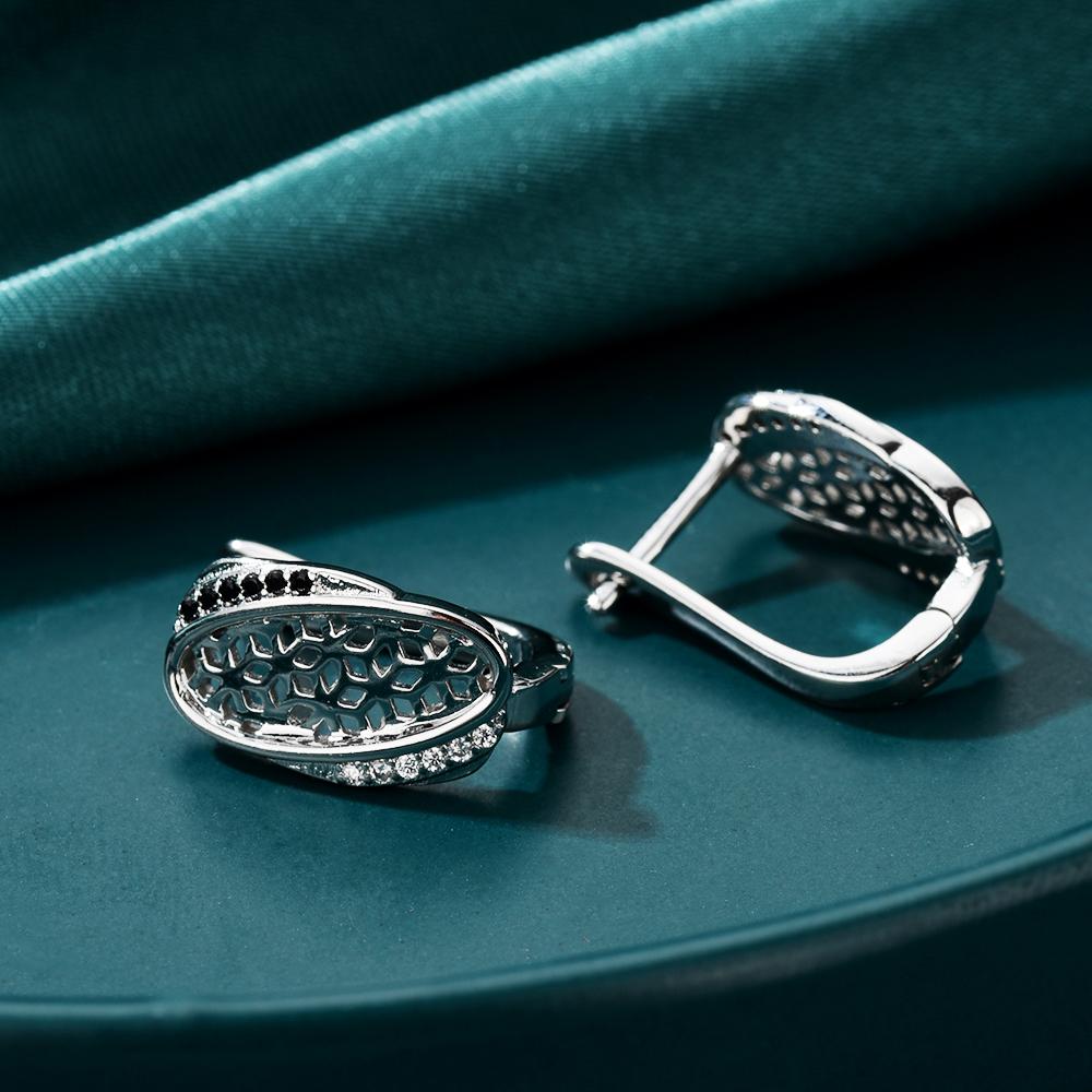 Black Awn Black Jewelry Drop Earrings for Women Hoop Ear Gift Earring