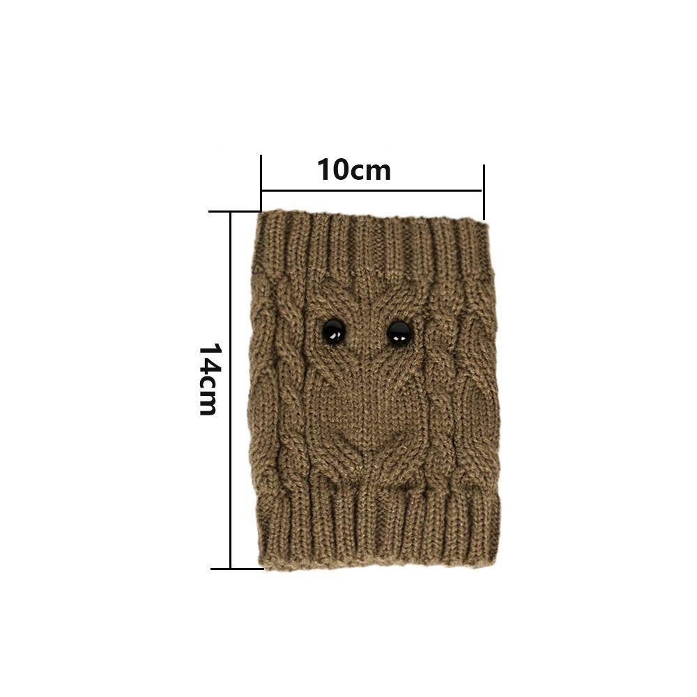 Owl Eyes Knitted Boot Covers Twist Cable Knit Leg Warmers New Boot Cuffs Cover Women
