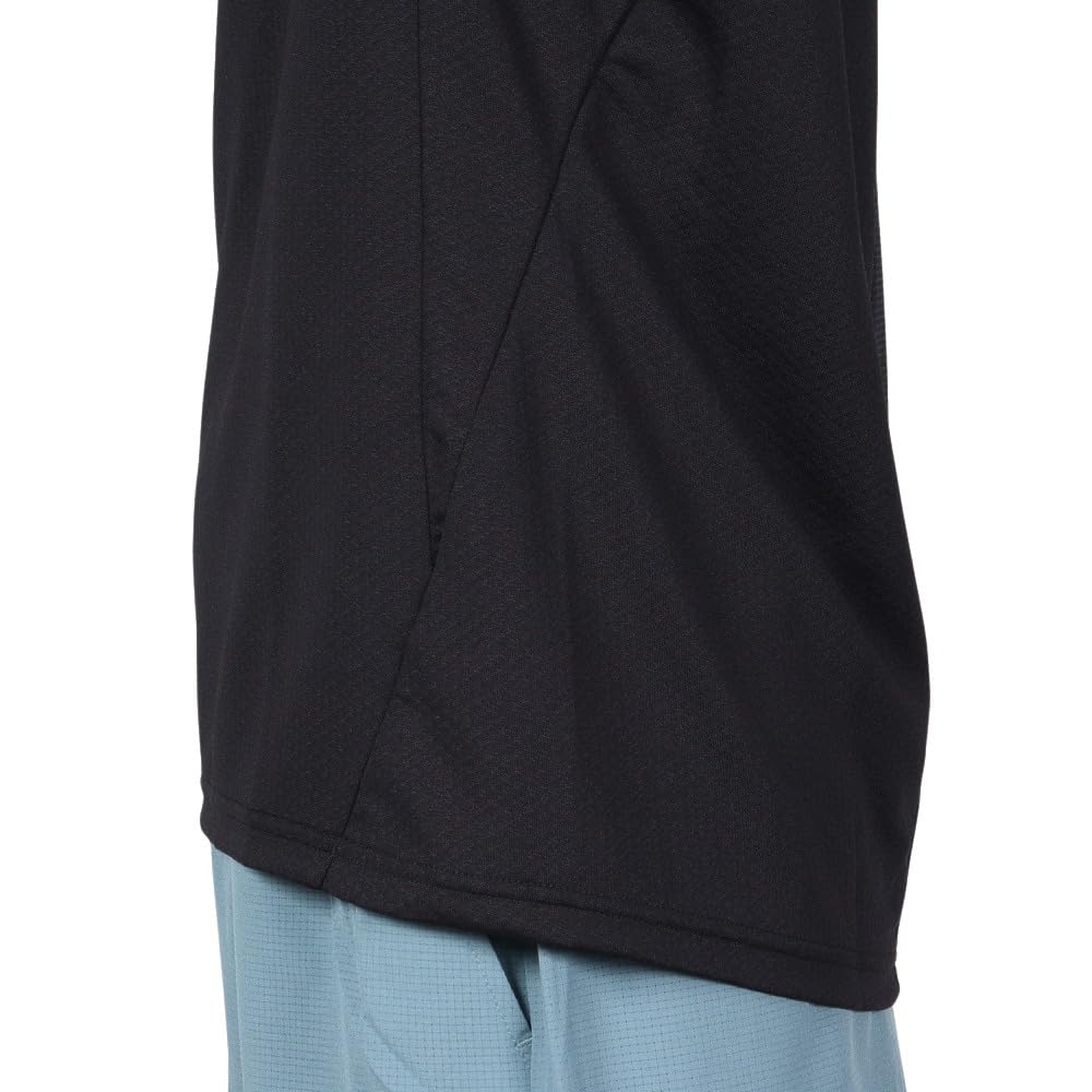 Short Sleeve Short Sweat Quick Mesh Material Easy To Club Black XO [DESCENTE] Shirt, Volleyball, Sleeve, Absorbent, Drying, Breathable, Arrangement,