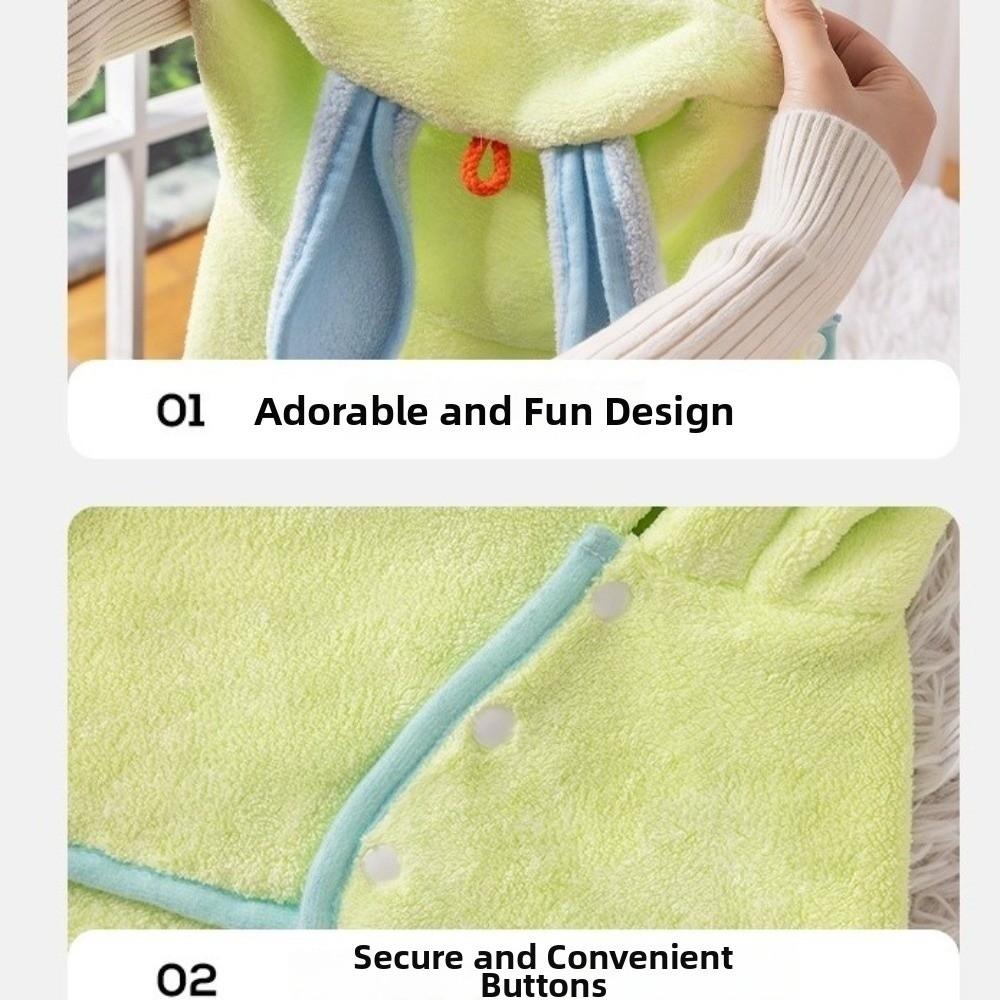 Coral Fleece Dog Hooded Bathrobe Warm Microfiber Dog Towel Pet Quick Drying Towel Indoor Use