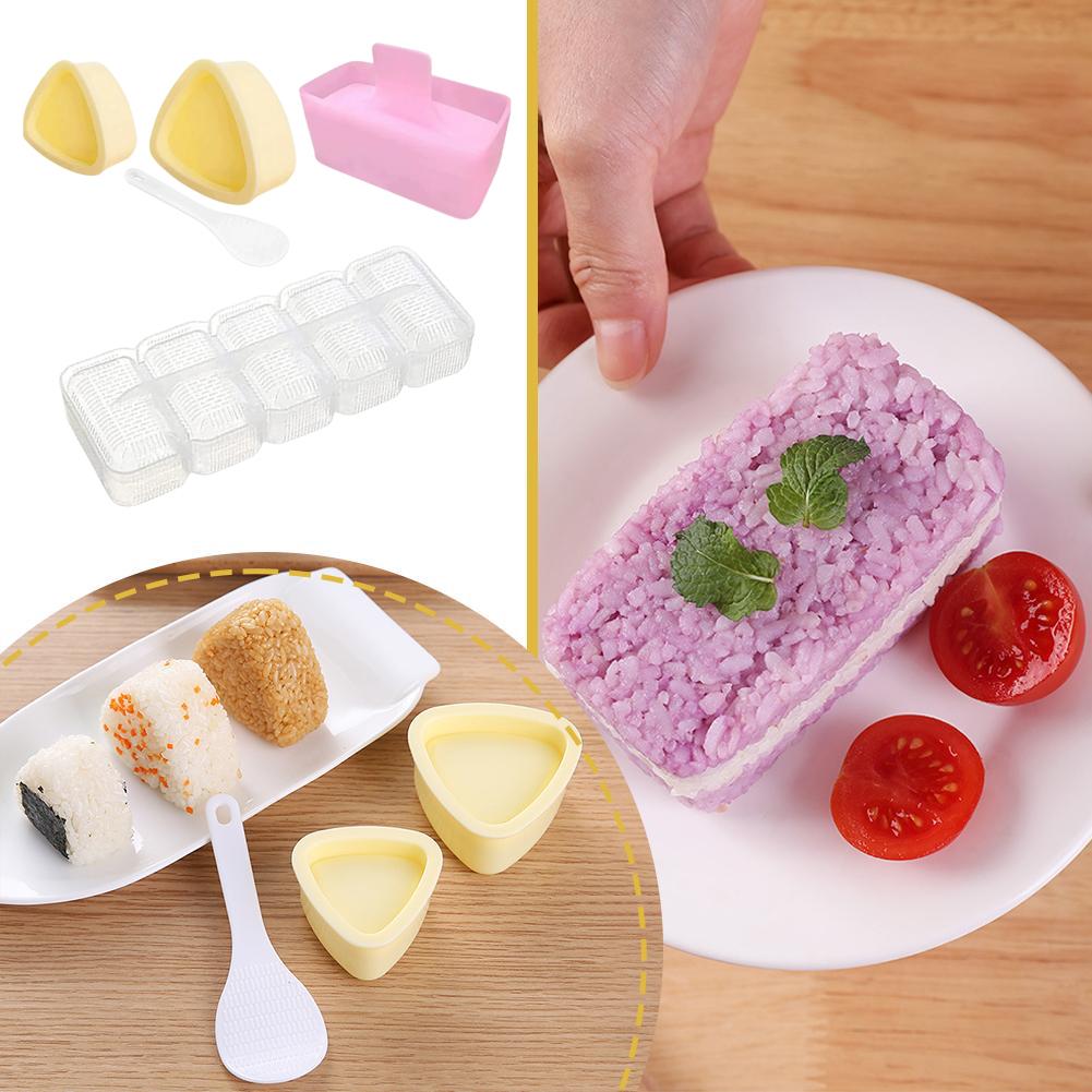 3pcs DIY  Kitchen Sushi Mold Onigiri Rice Ball Food Press Triangular Sushi Maker Mold Home Bento Accessories Tools