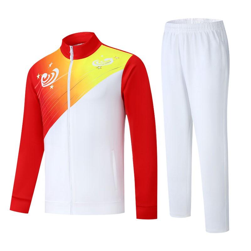 Unisex Long Sleeve Sports Tracksuit Set Team Training Competition Custom Print