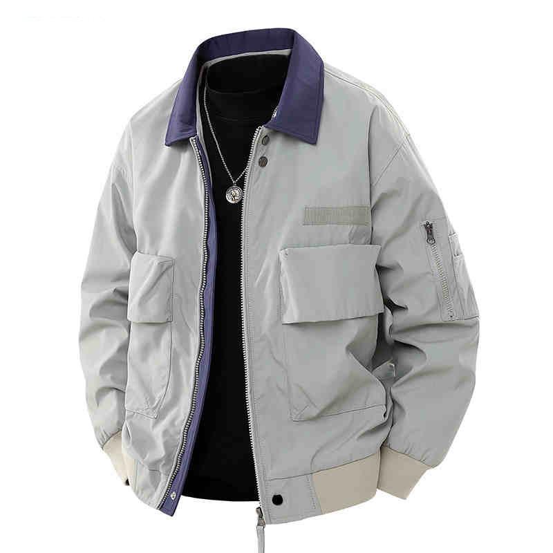 American Baseball Collar Jacket Men's Spring and Autumn New Style Handsome Loose Casual Work Jacket Top