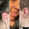 5Pcs Threadless Push In Ear Nose Lip Piercing Jewelry for Women Cartilage Tragus Labret Nostril Earrings Cubic Zirconia 18G/20G