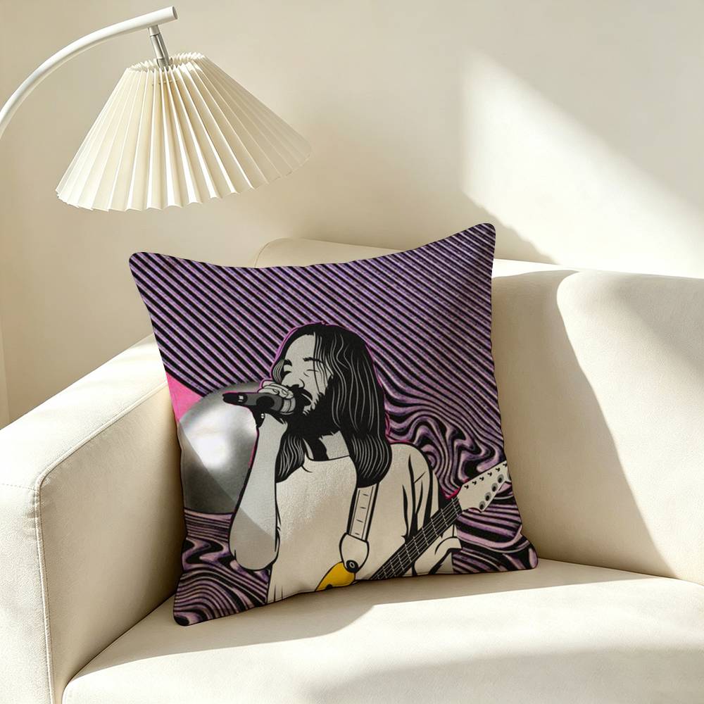 T-Tame Impala Rock Band Square Double-Sided printed Pillow Case Bedroom Bedside Pillow Sofa Cushion Cover