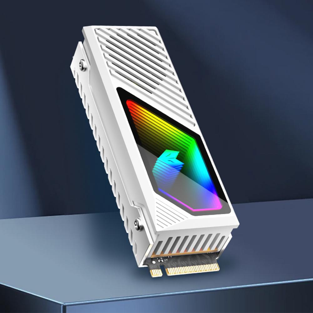 M.2 2280 SSD Heatsink Heat Sink Cooler with Thermal Silicone Pad 5V 3 Pin ARGB Hard Drive Heatsink M.2 Radiator for M.2 2280 SSD