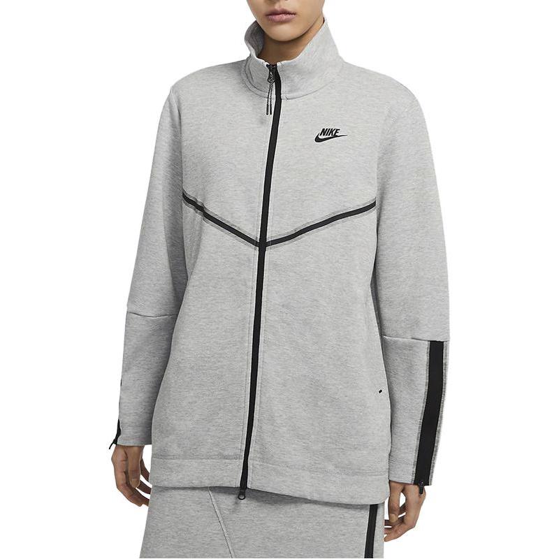 New Nike Sportswear Women's Tech Fleece Full Zip Sweatshirt Grey CW4297-063