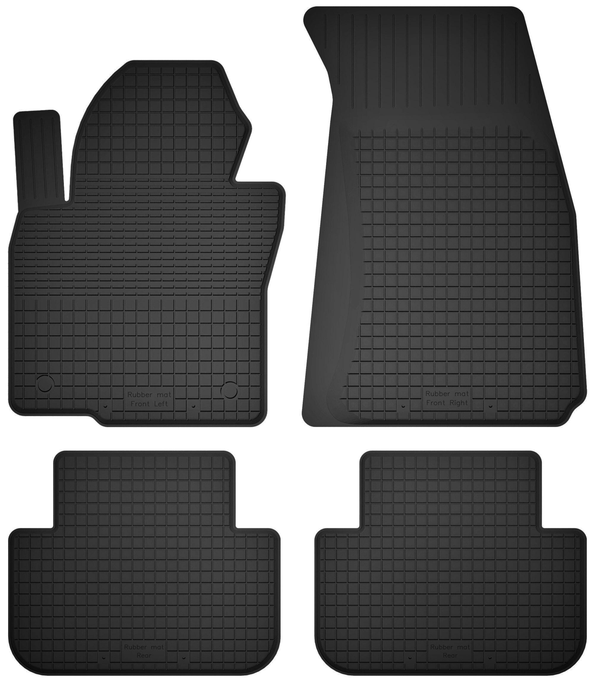 Rubber car mats, set of 4, universal for: Mazda Xedos 6 sedan (1992-1999)