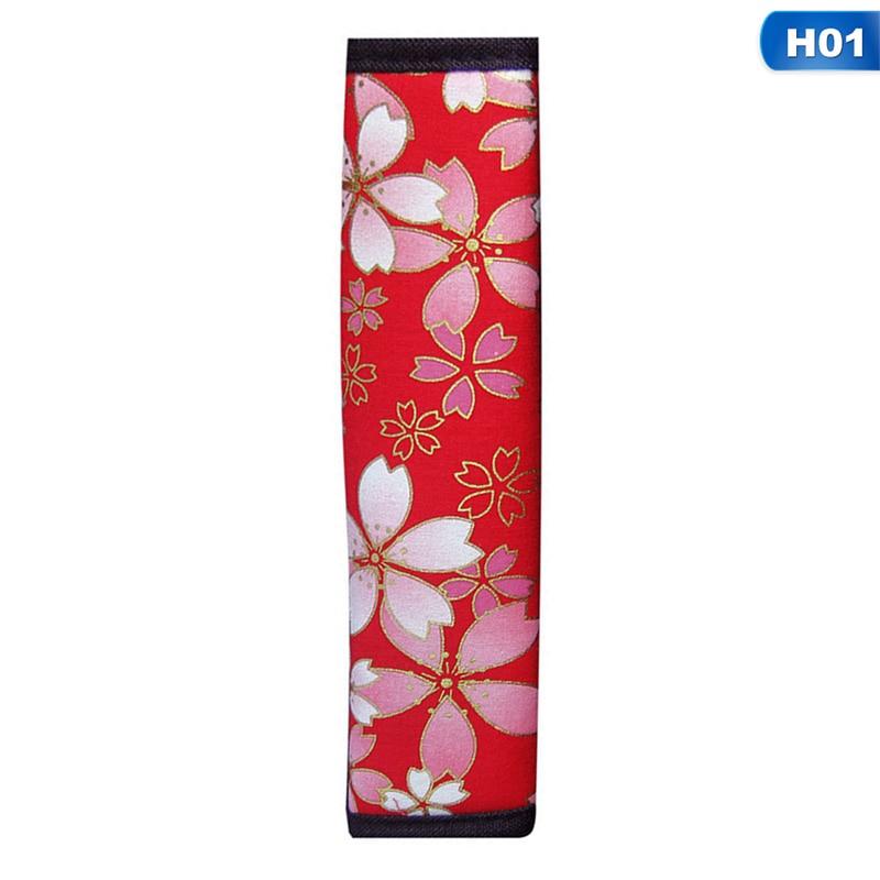 Cherry/ Plum Blossoms Car Truck Safety Belt Covers Safety Belt Shoulder Pads Protection Pad