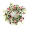 Artificial Christmas Garland Wreaths Pine Needles Berry Cone Rattan Home Party Decoration Hanging Ornament Fireplace Wall Decor