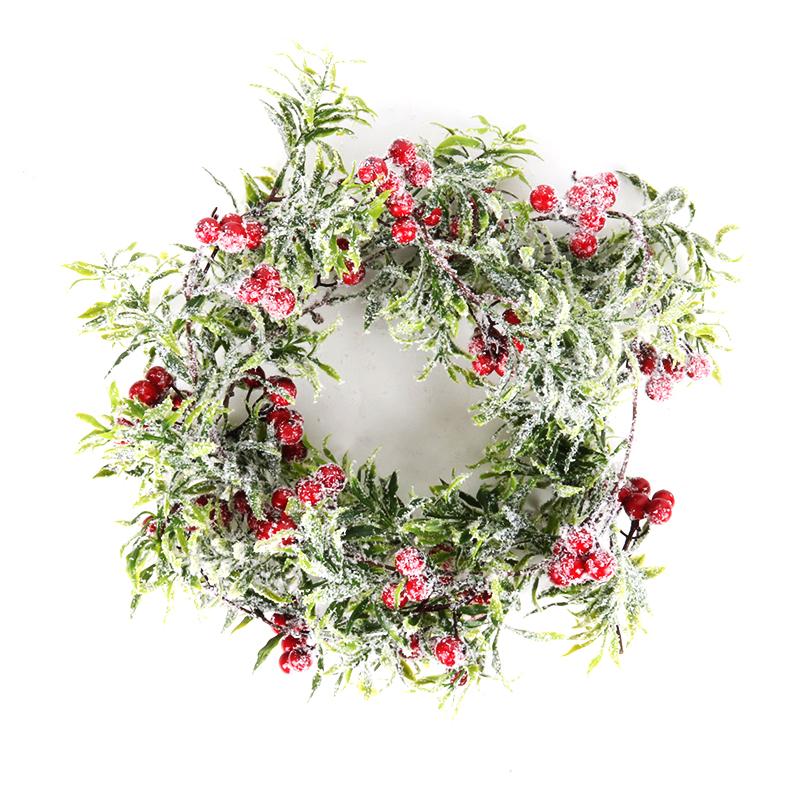 Artificial Christmas Garland Wreaths Pine Needles Berry Cone Rattan Home Party Decoration Hanging Ornament Fireplace Wall Decor