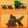 Goldfisch Figuren Retro Messing Glück Tier Statue Ornament Home Decor Schreibtisch Dekoration Tee Haustier Nette Geschenke