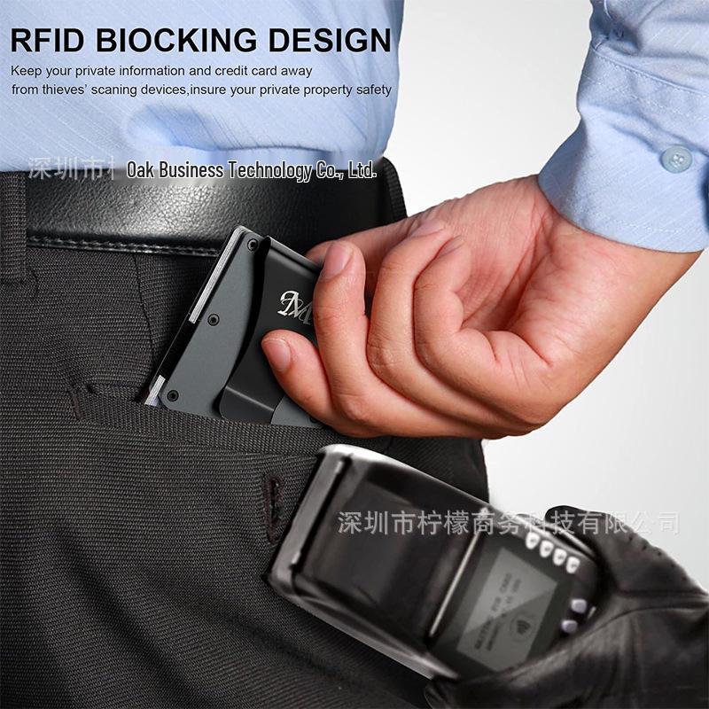 Ultra-Thin RFID Aluminum Alloy Anti-Theft Card Holder Wallet