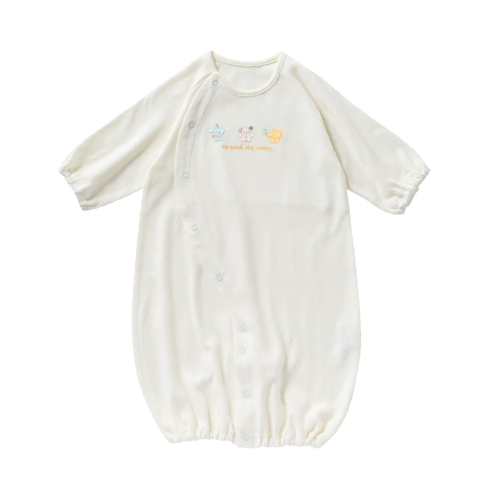 

de Cream de Coco Chick Embroidery All Snap Newborn Baby Made in Japan Winter [Cream Coco] Bear, Rabbit, Elephant, Two-Way [Crotch Replacement/2way] кремовый