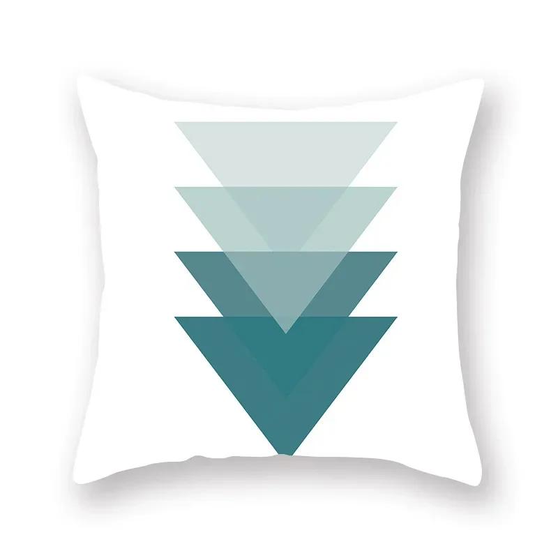 New 45*45Cm Color Teal Blue Cushion Cover Pillow Cases Arrow Geometric For Living Room Home Sofa Chair Decorative Pillowcases