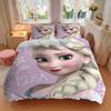 Elsa'S Winter Fantasy Print 3Pcs Bedding Setduvet Cover With 2 Bedropillowcase Home Birthday Gift