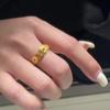 Fashion Versatile Explosive Shattered Ice Copper Coin Ring Light Luxury Temperament Advanced Sense Niche