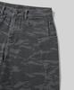 Beodeonteu Curved Cut Camo Herringbone Wide Cotton Pants [Charcoal]