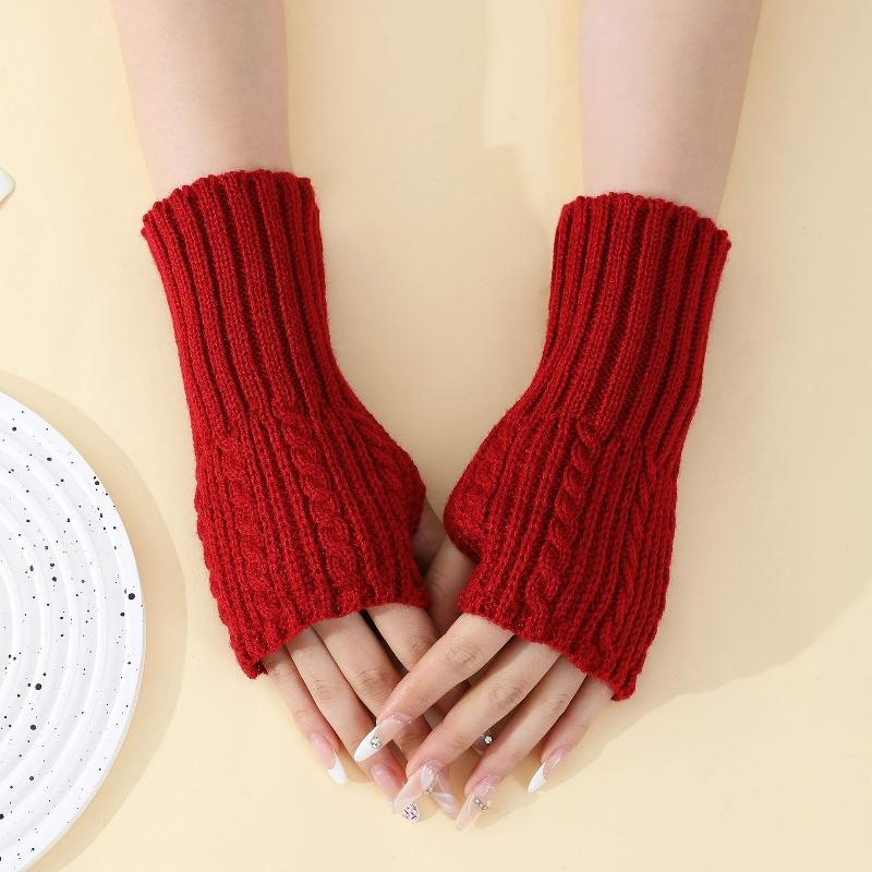 Botvotee Sleeves for Women Y2k Accessories Free Shipping Arm Sleeves Women Arm Warmers Winter Knit Warm Arm Guard Half Finger