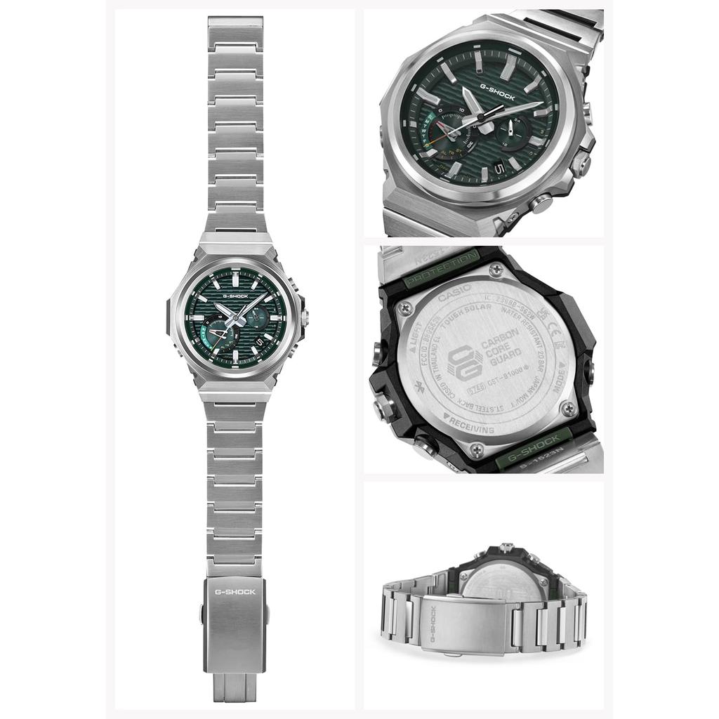Casio Men's G-SHOCK G-STEEL Tough Solar Watch, Bluetooth, Eco-Friendly, Green (GST-B1000D-3AJF) Official Japanese Model