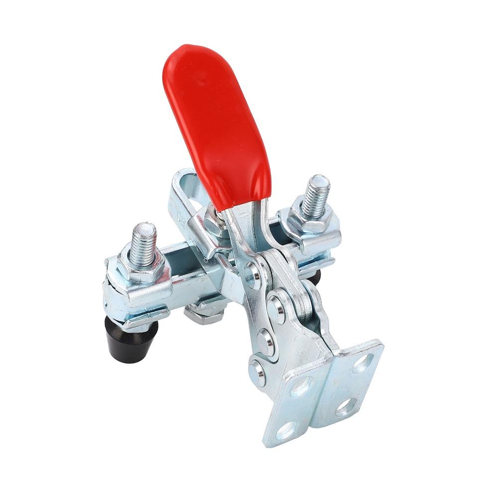 Iron Galvanized Toggle Clamp Adjustable Rubber Pressure Tip Quick Release Clamp  For Woodworking