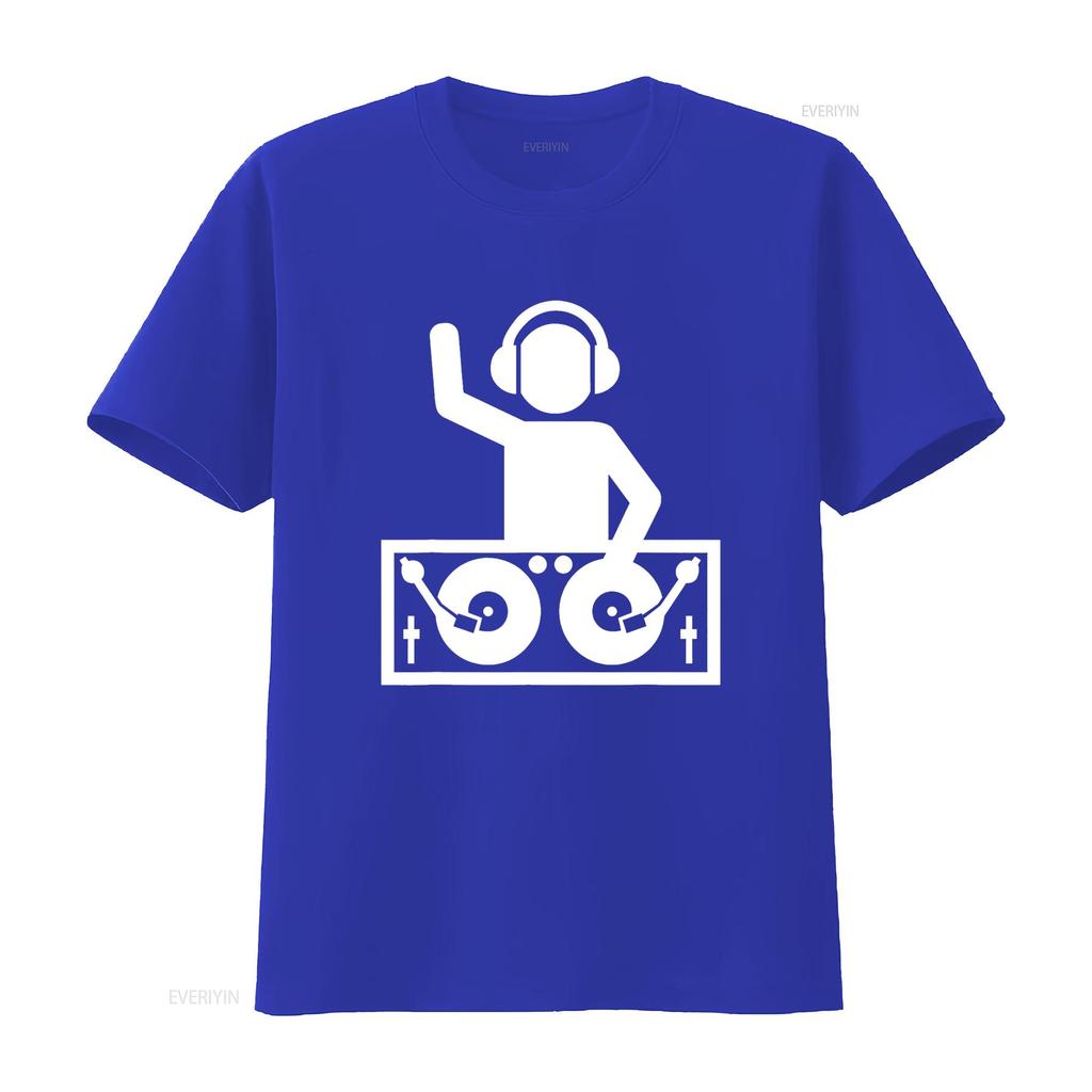 DJ z gramofonami Koszulka vintage Sprana Wygodny Top Do Codziennego Noszenia streetwear moda projektant ubrania Codzienny Miękki