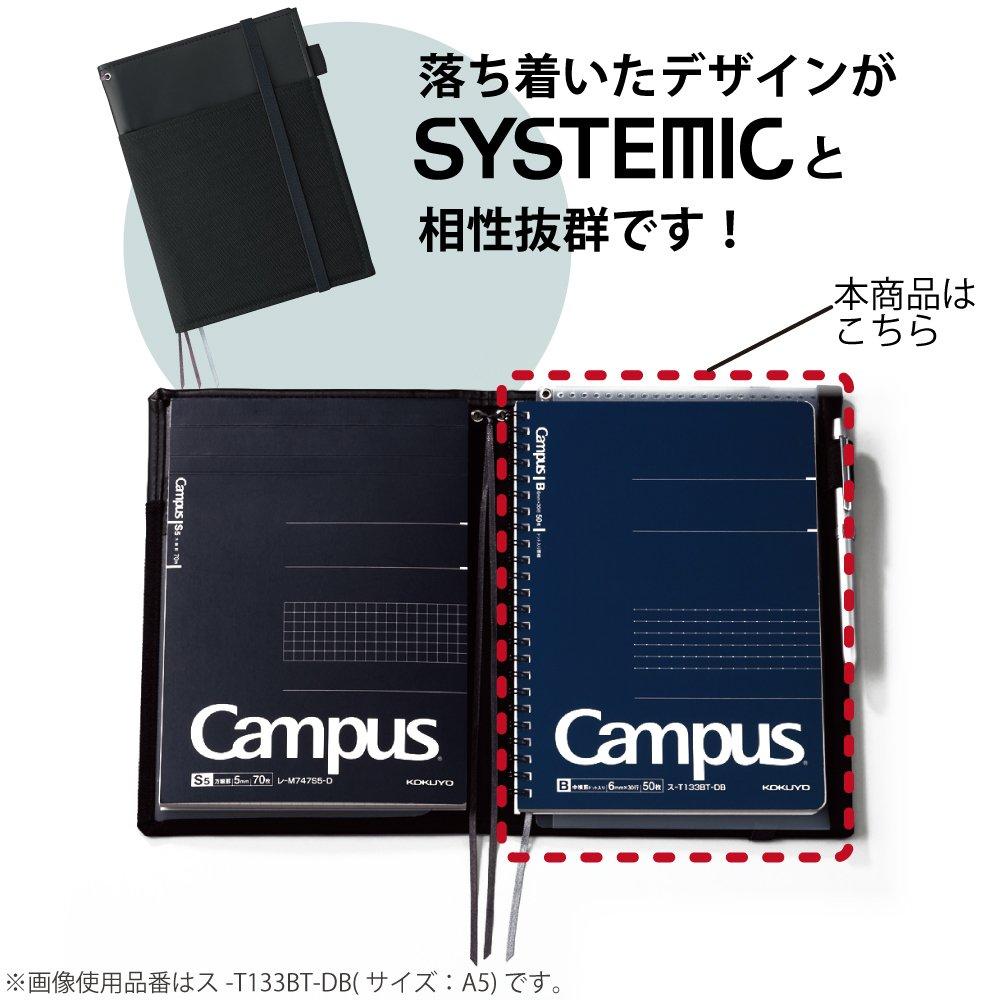 KOKUYO Campus Ring Notebook for Dotted A5 50 Navy Adults, Ruled, Size, Sheets, SU-T133BT-DB