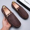 2026 Designer Penny Loafers Men Flats High Quality Soft Suede Leather Flat Shoes Male Casual Driving Shoes Slip On Moccasins