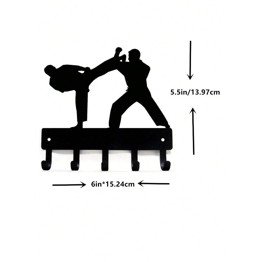 Wrought Iron Key Holder Hook, Creative Character Decor, Wall Mounted, Entryway Organizer, 1 Piece