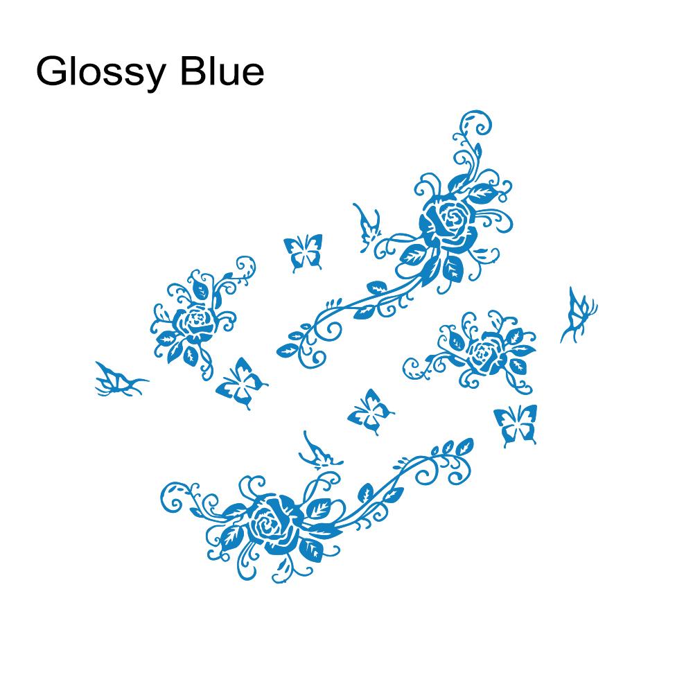Universal Car Door Side Trim Stickers Graphics Butterfly Flower Vine Vinyl Film Decals Decoration Auto SUV Tuning Accessories