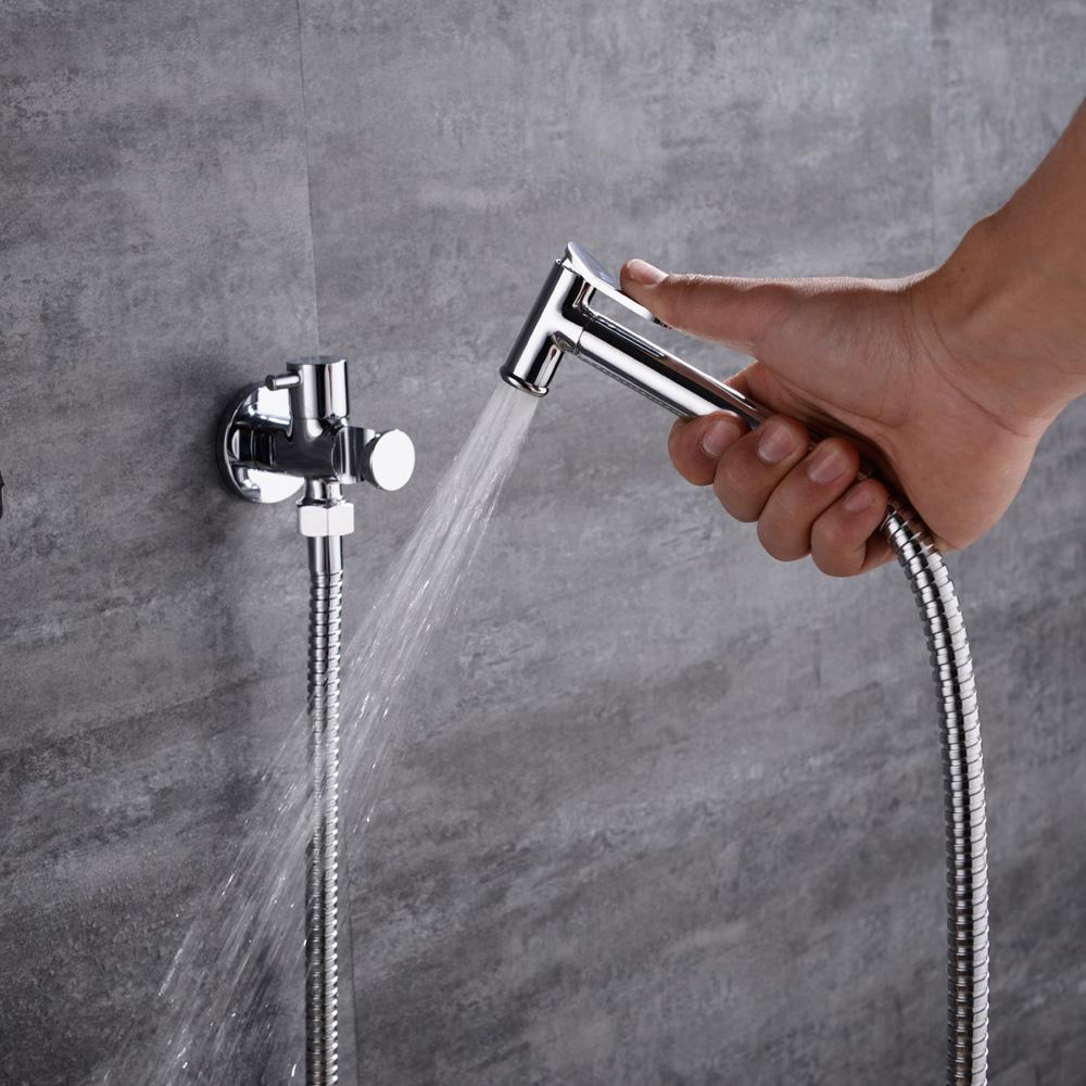 Toilet Brass Hand Held Bidet Spray Shower Head Douche Kit Shatta Copper Valve Bathroom Bidet Sprayer Jet Tap Holder Hose