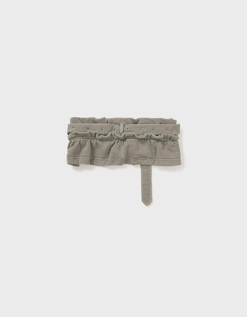 Ememdeobeulyu [Mmw] Frill Belted Pigment Sweat Pants (Beige)