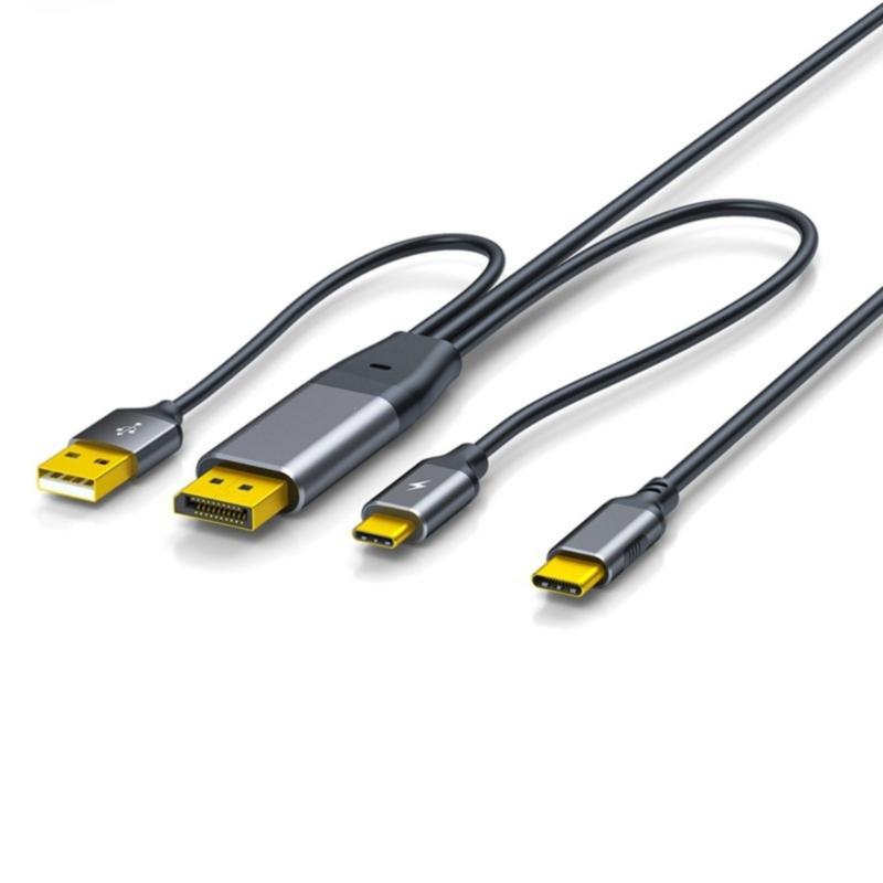 USB C To  Converters Video Cable 4K@60Hz Touch Control Enableds For Portable Monitors VR Gaming Devices