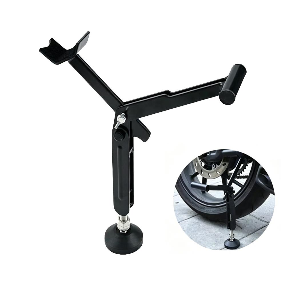 Universal Motorcycle Wheel Stand, Foldable Portable Wheel Lifter, Repair Maintenance Jack, Anti-Slip Side Support Tool