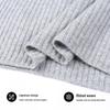 SNOWFLYING Women's Ribbed Wool Sweater with Cashmere