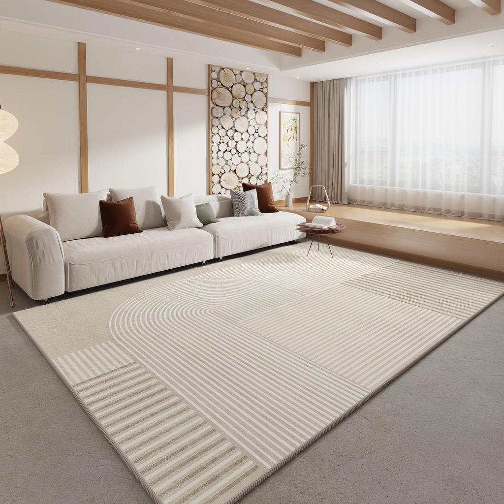 2024 Cream Velvet Loop Carpet for Living Room and Bedroom