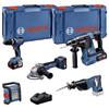 Kombiset 18V GSB+GBH+GWS+GSA+GLI 3*5.0Ah - B 615A5007S