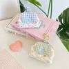 1pc Multi-Function Quilted Makeup Bag Mini Portable Cosmetic Bag Snap Closure Small Storage Bag Travel