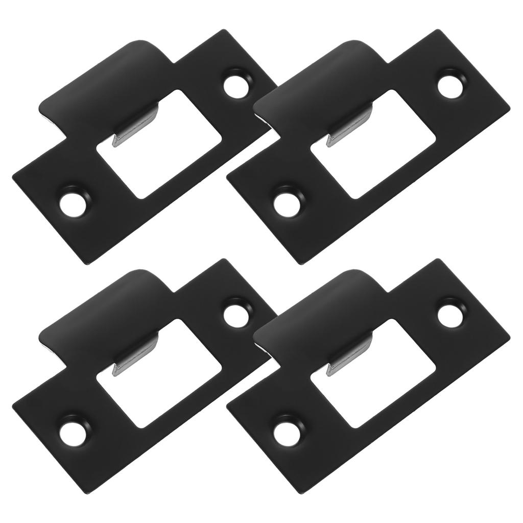 4Pcs Door Reinforcement Plates Stainless Steel Heavy Duty Deadbolt Strike Plates Latch Door Strike Plate Extender Security Kit