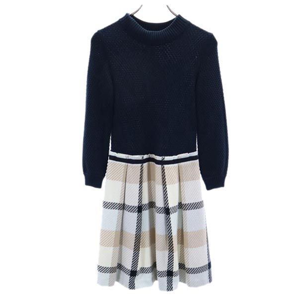 BLUE LABEL CRESTBRIDGE Sanyo Shokai Long sleeve knit one piece Side zip Women Used