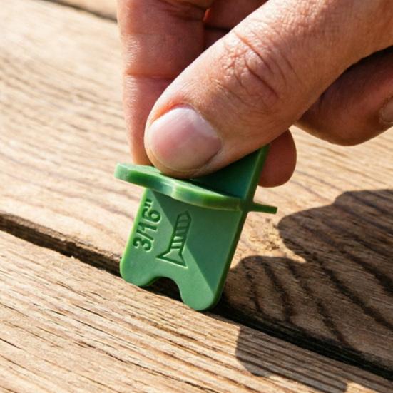 4 Stück Terrassendielen-Abstandshalter Werkzeug 4 Dicken 1/16 1/8 3/16 1/4 Zoll PVC Hartholz Druckbehandelt Verbund-Terrassendielen Abstandslücken Werkzeuge