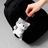Grauer Flauschiger Katzen Schlüsselanhänger Weicher Plüsch Rucksack Anhänger Kawaii Anhänger Geschenk für Freundin Viral Kuscheltier Zubehör