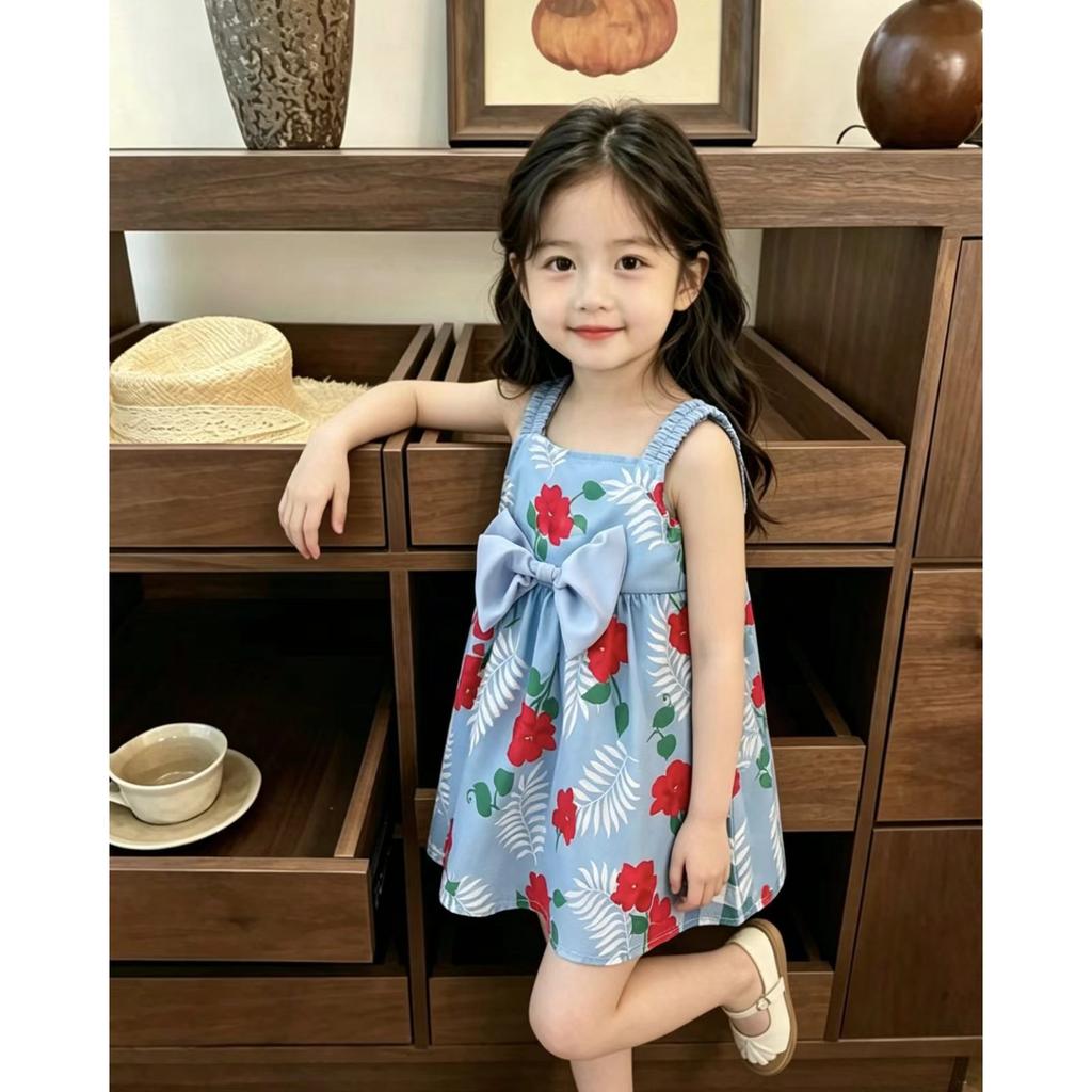 Girls Summer Colorful Striped Tank Dress Toddler Kids Chic H Line Sundress