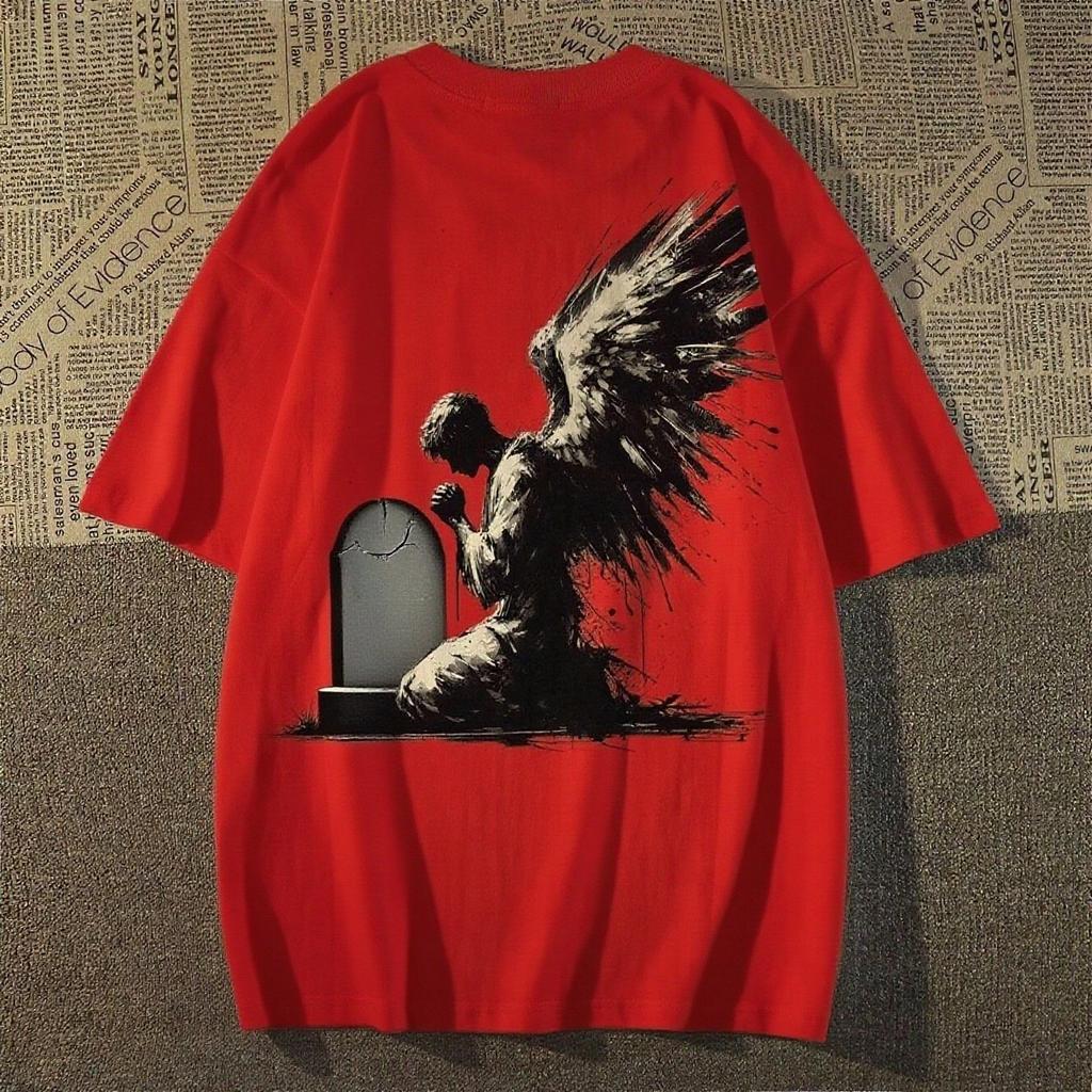 2025 American Devil Style Printed Short-sleeved Summer Casual Fashion Top Crew Neck Cotton Cool Breathable T-shirt